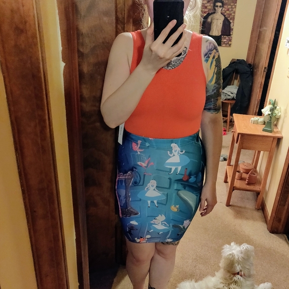 Blackmilk Alice in wonderland skirt - Picture 3 of 3